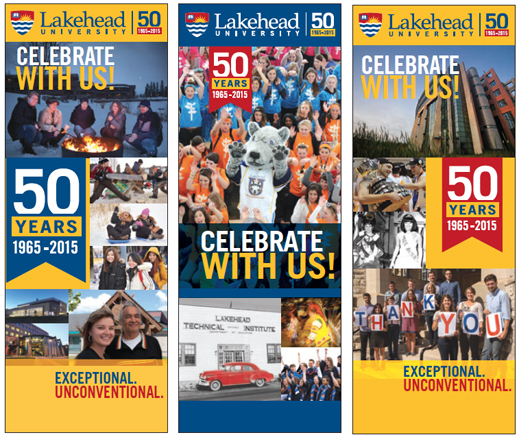 Lakehead 50th Anniversary Banners