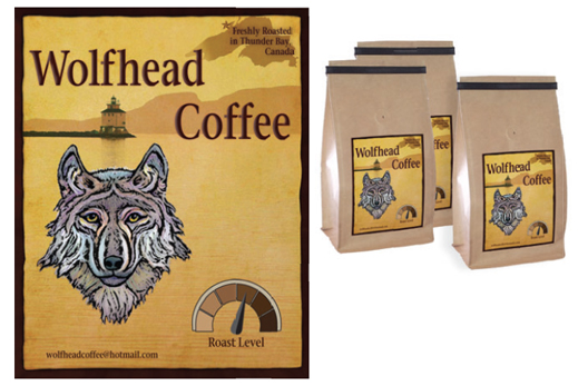 Wolfhead Coffee Labels