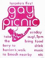 1971 Gay Picnic poster