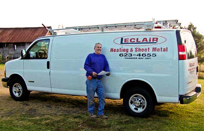 Leclair Heating & Sheet Metal Service Truck