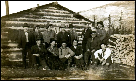 Swedish Canadian workers at Logging Camp