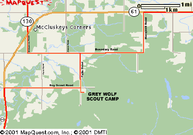 Map to Grey Wolf