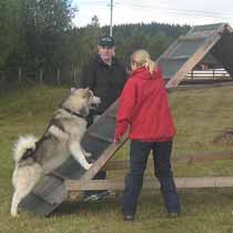 Tuisku tries the A-frame